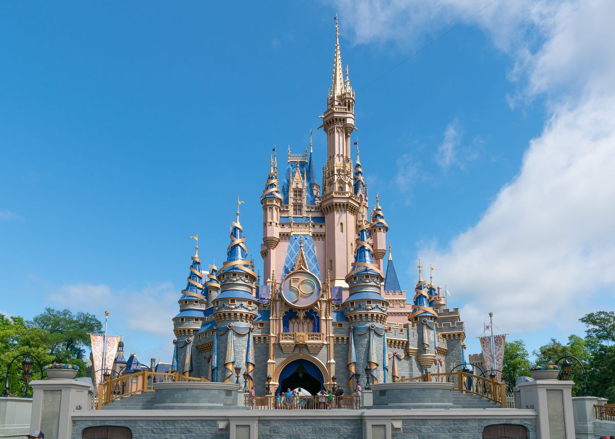 En bild på Cinderella Castle i Orlando, Floridas Walt Disney World Resort
