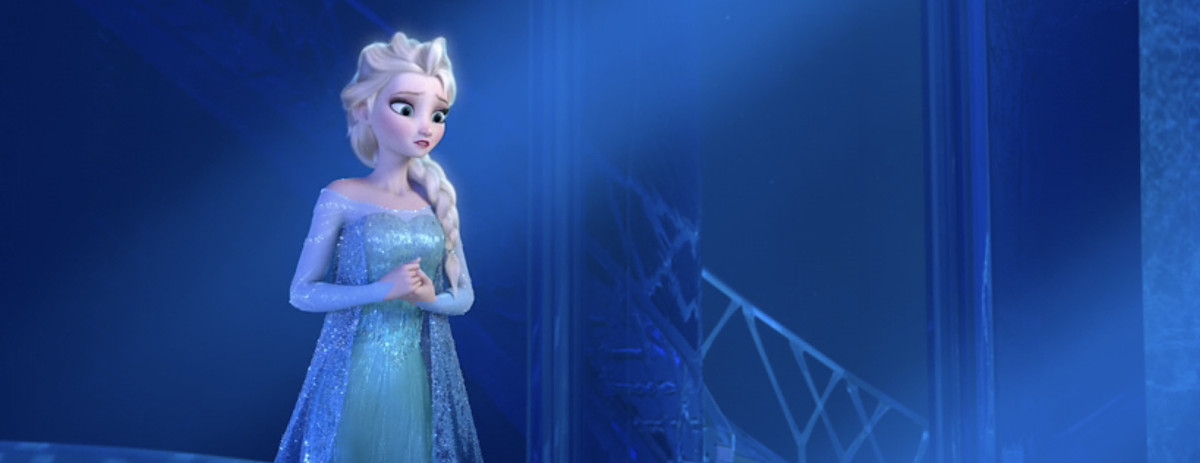 Queen Elsa stands looking worried on the frozen balcony of her frozen palace, surrounded by frozen walls and frozen bannisters, in… what was that movie called again? Chilly, or something like that?