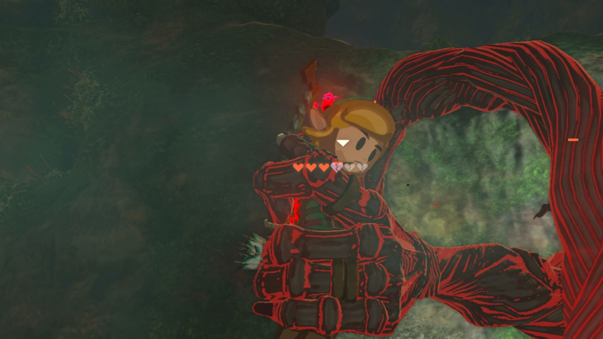 A Gloom Hand tar tag i Link i en Link's Awakening-dräkt i The Legend of Zelda: Tears of the Kingdom