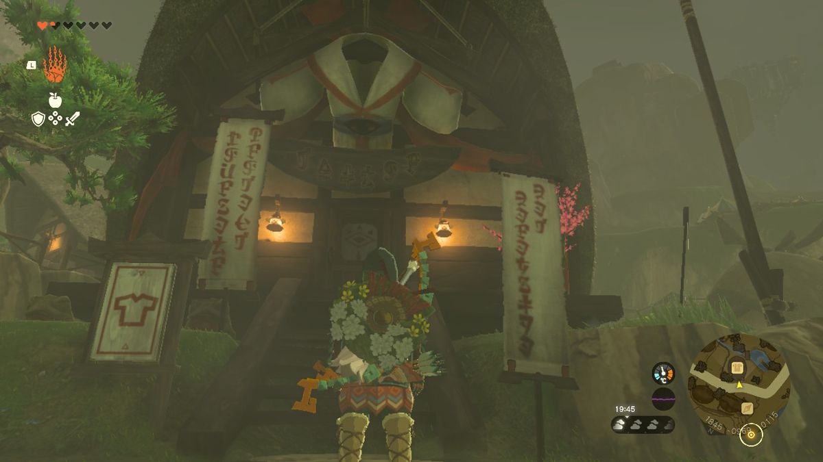 Kakariko Village rustningsbutik i Zelda: Tears of the Kingdom 