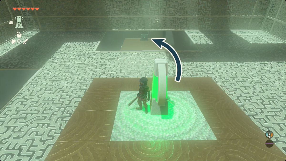 The Legend of Zelda: Tears of the Kingdom Link roterar Domizuin Shrine-buren för att avslöja en annan kista