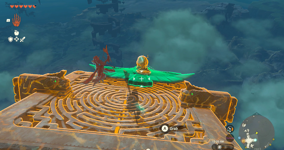 Använd ett segelflygplan för att få ner kristallen i Zelda: Tears of the Kingdom