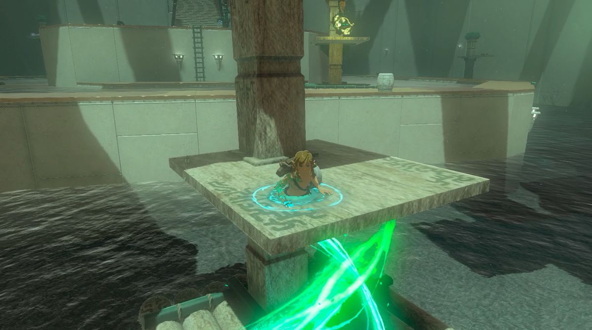Länk med Ascend in the Sifumim Shrine i Zelda: Tears of the Kingdom