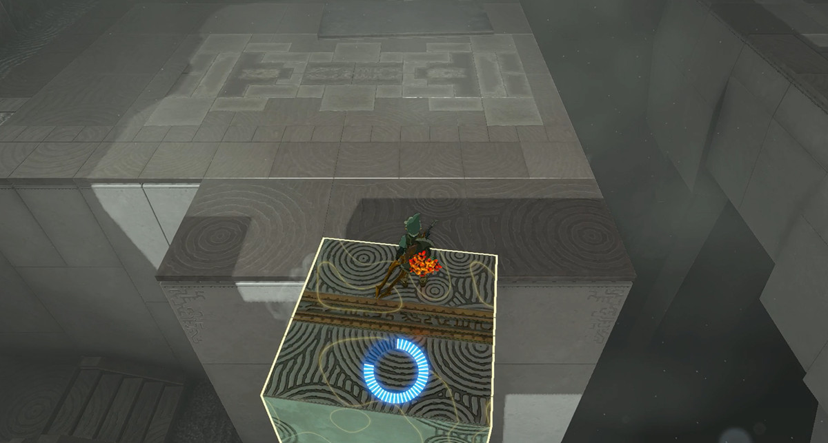 Länka med Recall på ett block för att använda det som hiss i Zelda: Tears of the Kingdom.