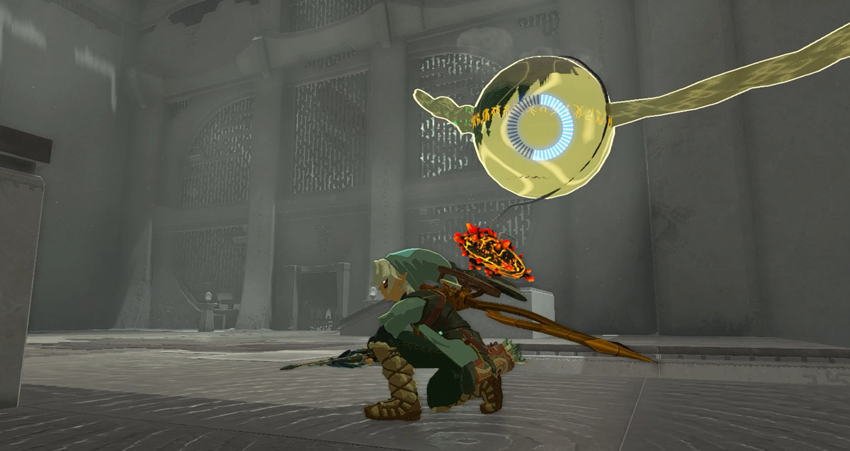 Länka med Recall på en boll i en helgedom i Zelda: Tears of the Kingdom