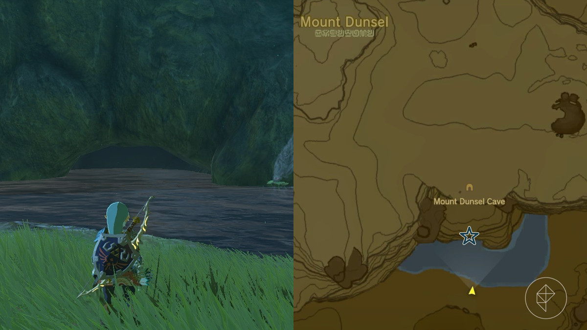 Mount Dunsel Cave-ingången i The Legend of Zelda: Tears of the Kingdom