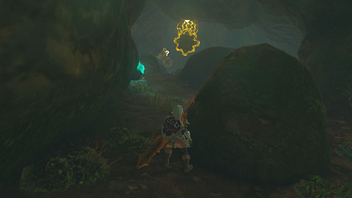 Två chocklikes hänger i taket på Mount Dunsel Cave på väg till Bamitok Shrine i The Legend of Zelda: Tears of the Kingdom