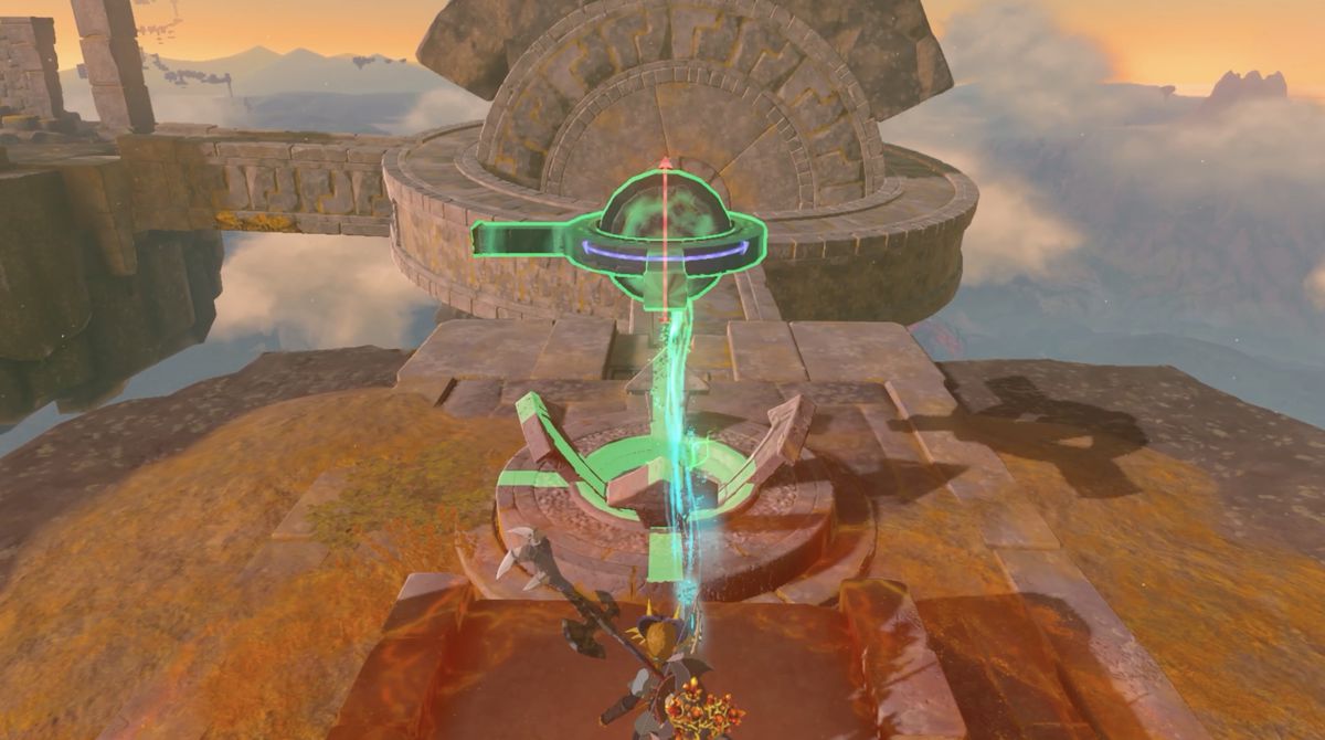 Link löser steg 6 i Jinodok Shrine-pusslet i Zelda: Tears of the Kingdom