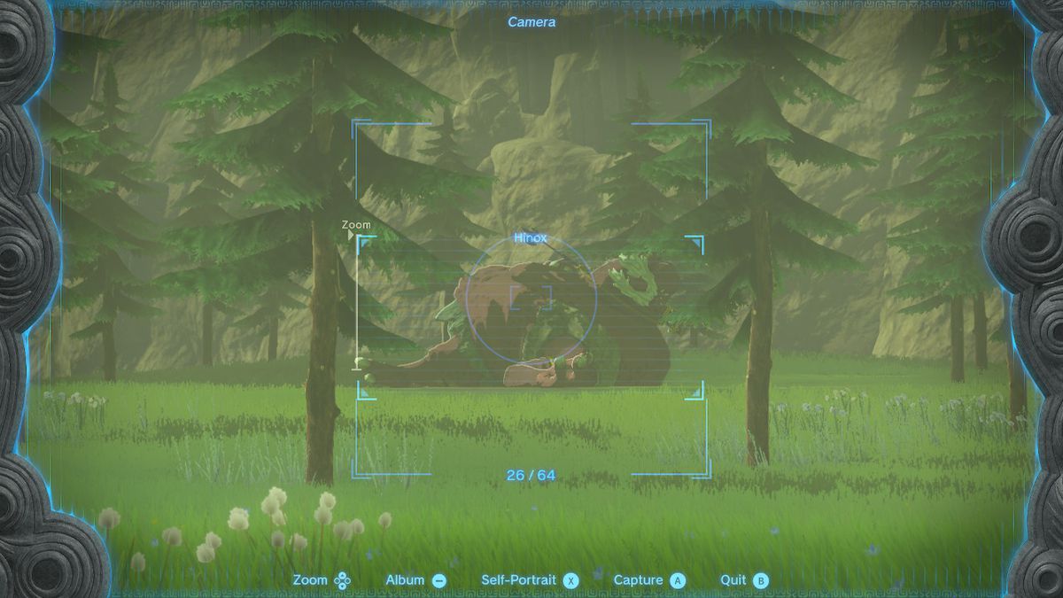 En Hinox sover i skogen i Zelda Tears of the Kingdom.