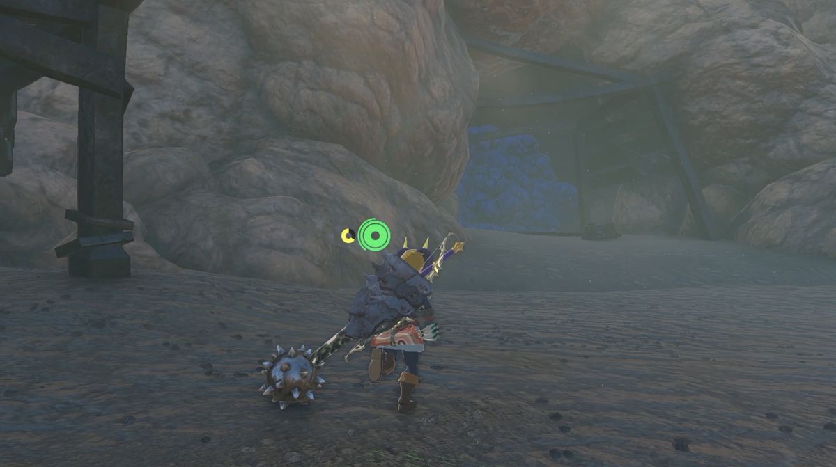 Link springer in i Death Mountain East Tunnel från Momosik Shrine i Zelda: Tears of the Kingdom