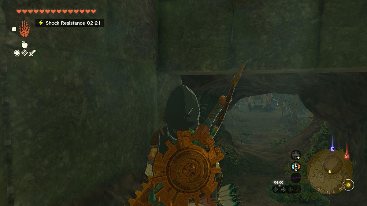 Link går in i en krypgrund och letar efter Awakening Armor i Zelda Tears of the Kingdom.