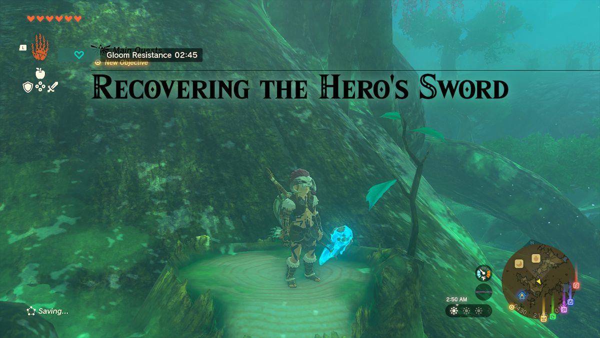 Link får huvuduppdraget Recovering the Hero's Sword efter att ha hjälpt Deku Tree i Zelda: Tears of the Kingdom