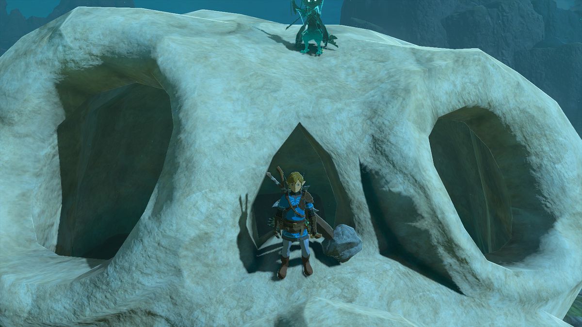 Skull-ingång till Maoikes Shrine i Zelda: Tears of the Kingdom