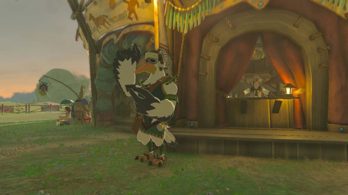 Penn står framför stallet i The Legend of Zelda: Tears of the Kingdom