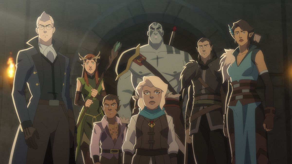 The troupe of Vox Machina as depicted in Season 2 of Amazon’s Prime Video streaming series The Legend of Vox Machina.