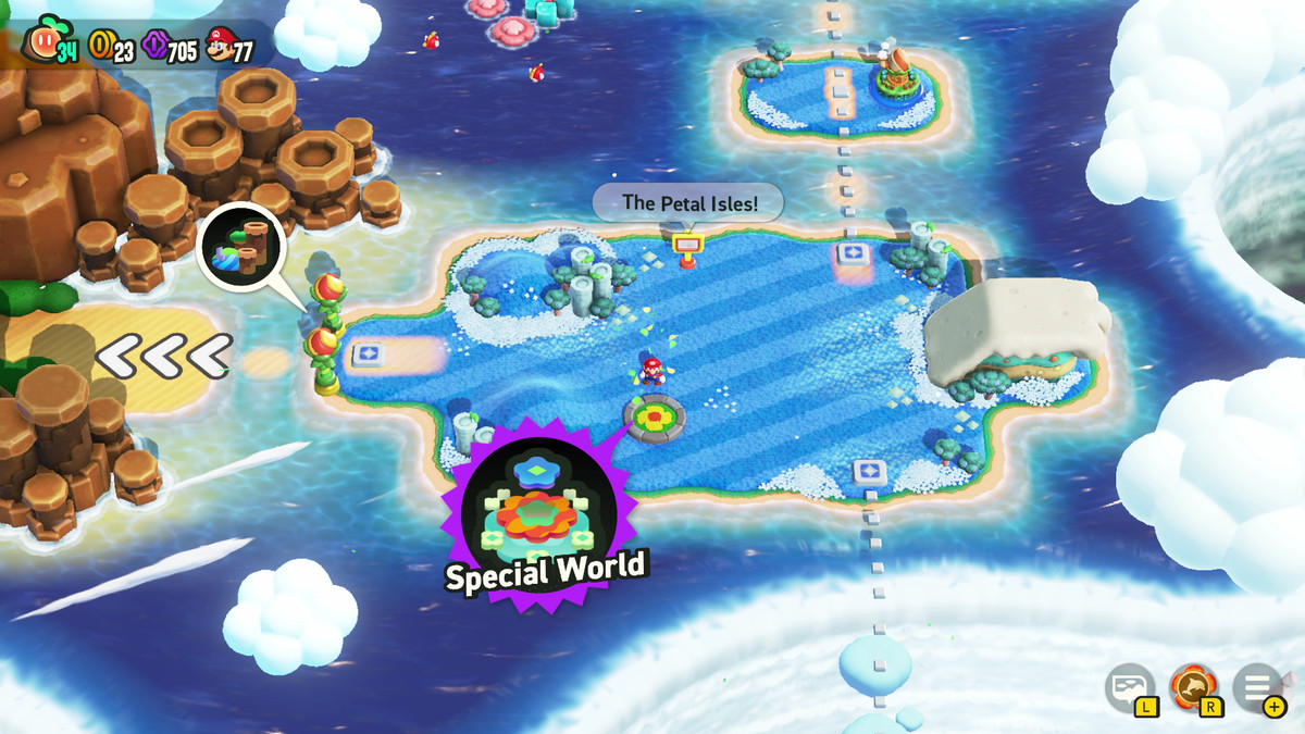 Super Mario Bros. Wonder Special World entré från Petal Isles.