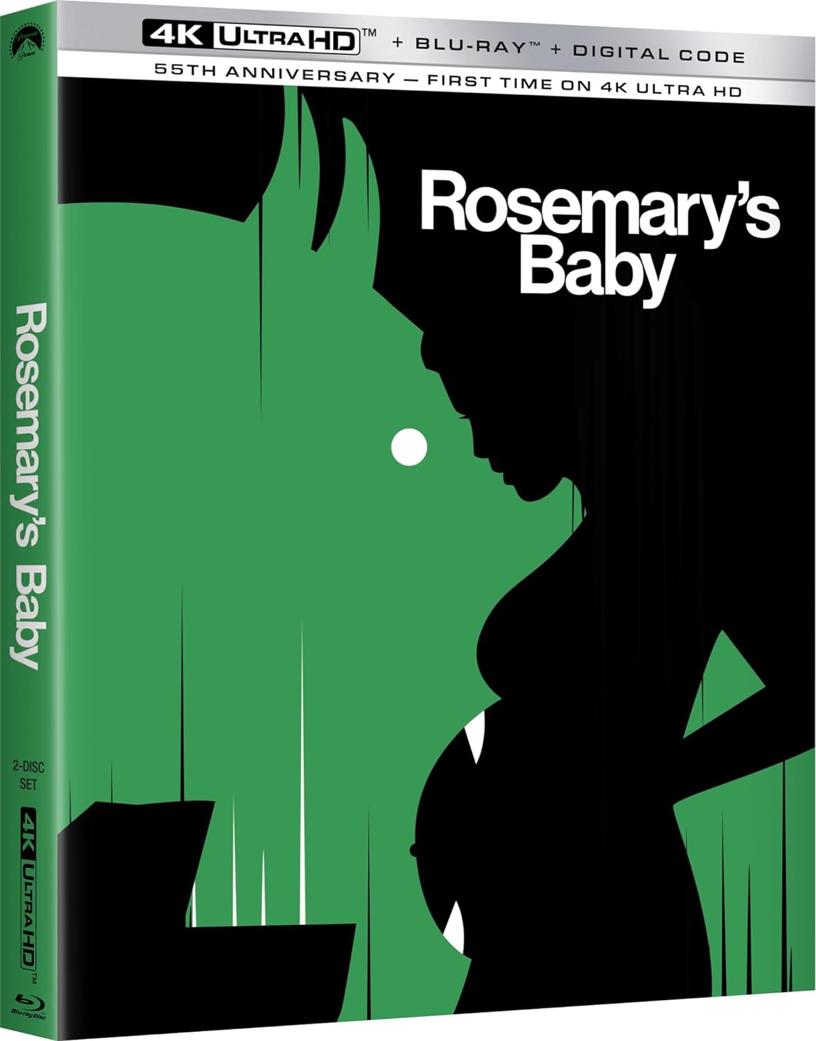 Boxkonsten av Rosemary's Baby har ett gigantiskt ansikte som äter Roseymarys ofödda barn