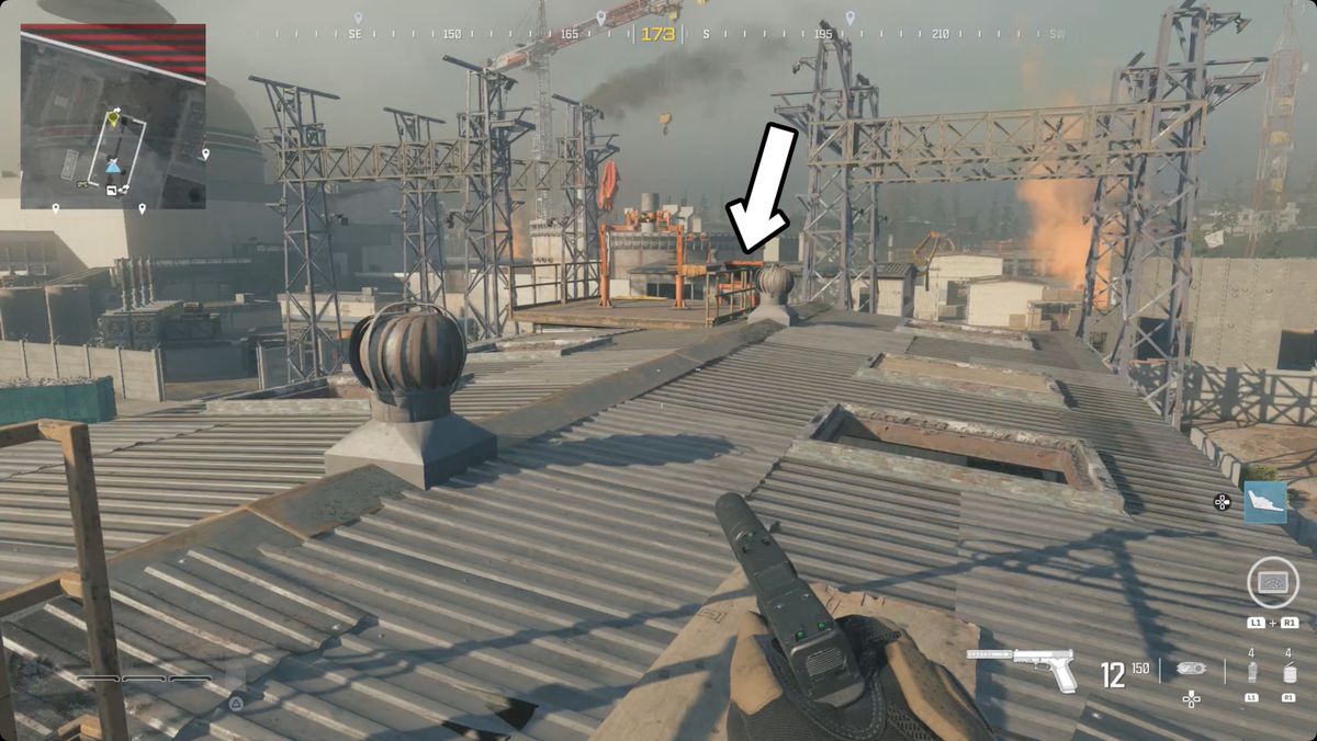 Call of Duty: Modern Warfare 3 skärmdump med Sidewinder-platsen markerad.