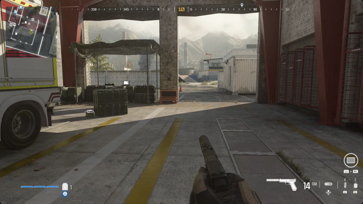 Call of Duty: Modern Warfare 3 skärmdump med Snapshot Pulse-platsen markerad.