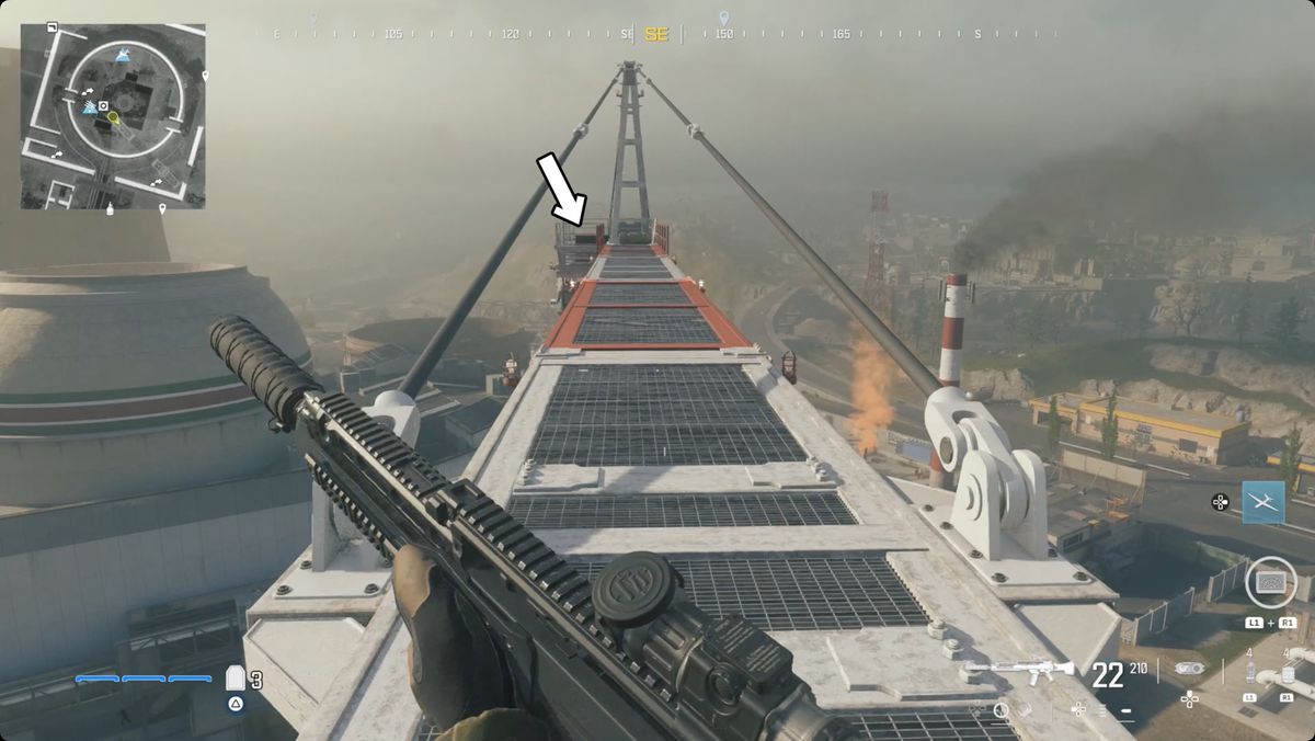 Call of Duty: Modern Warfare 3-skärmdump med platsen för Incendiary FJX Imperium markerad.