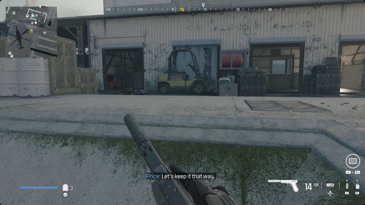 Call of Duty: Modern Warfare 3-skärmdump med Fennec 45-platsen markerad.