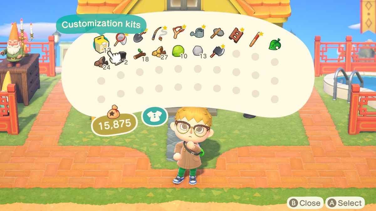 Visar upp det största inventeringen inom Animal Crossing New Horizons