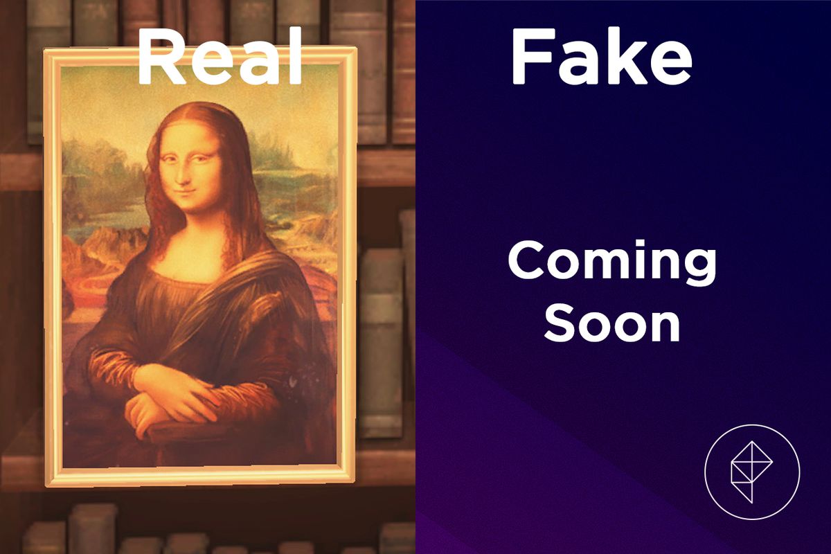 Ett exempel på hur en riktig version av Mona Lisa ser ut