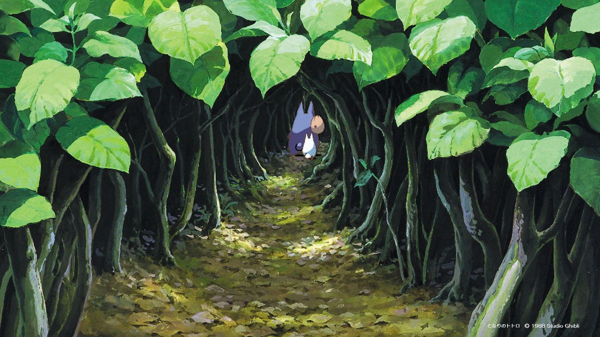 den frodiga skogsporten från Min granne Totoro 