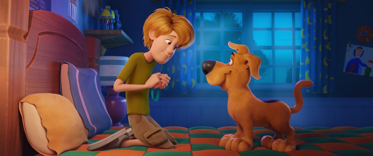 en animerad ung shaggy och Scooby