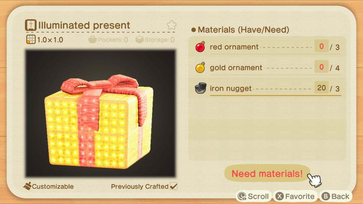 Ett Animal Crossing-recept för en upplyst present