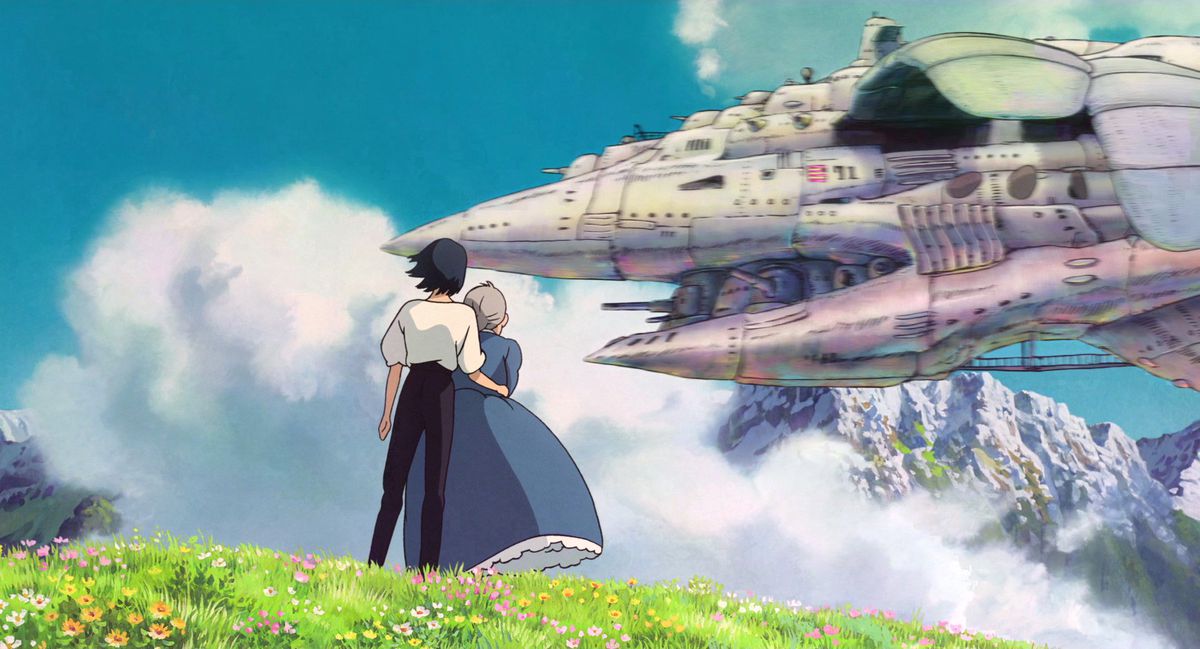 Howl's Moving Castle: Sophie och Markel ser ett luftskepp