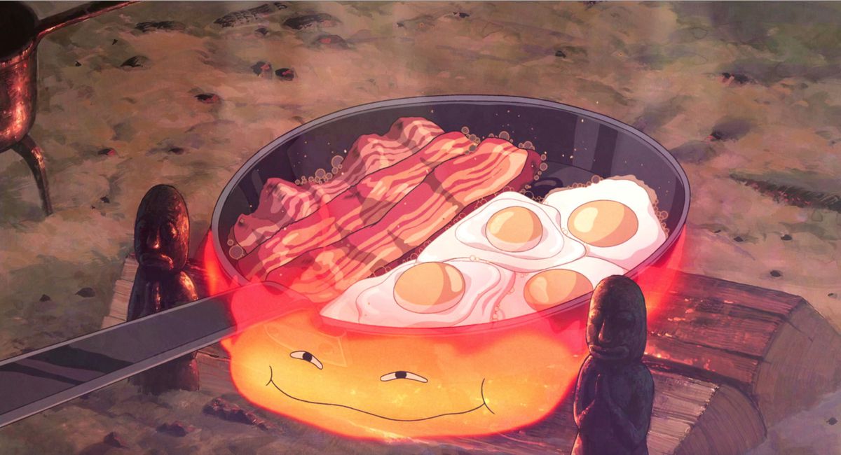 Calcifer gör frukost, Howls Moving Castle 