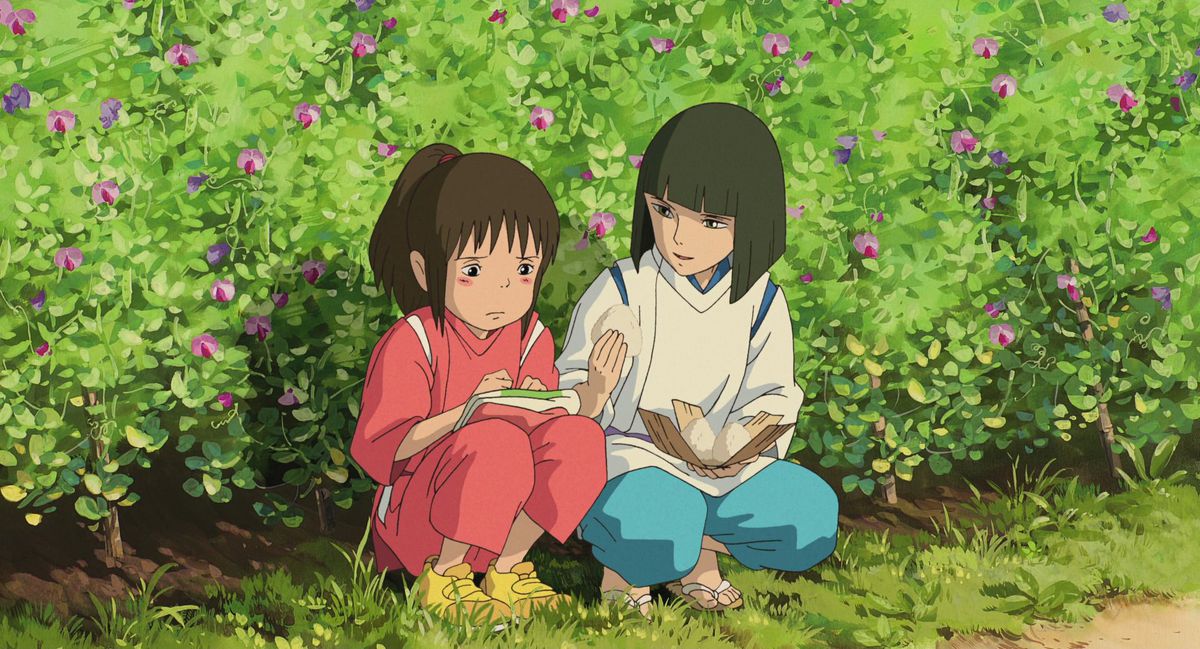 Spirited Away - Chihiro och Haku delar risboll