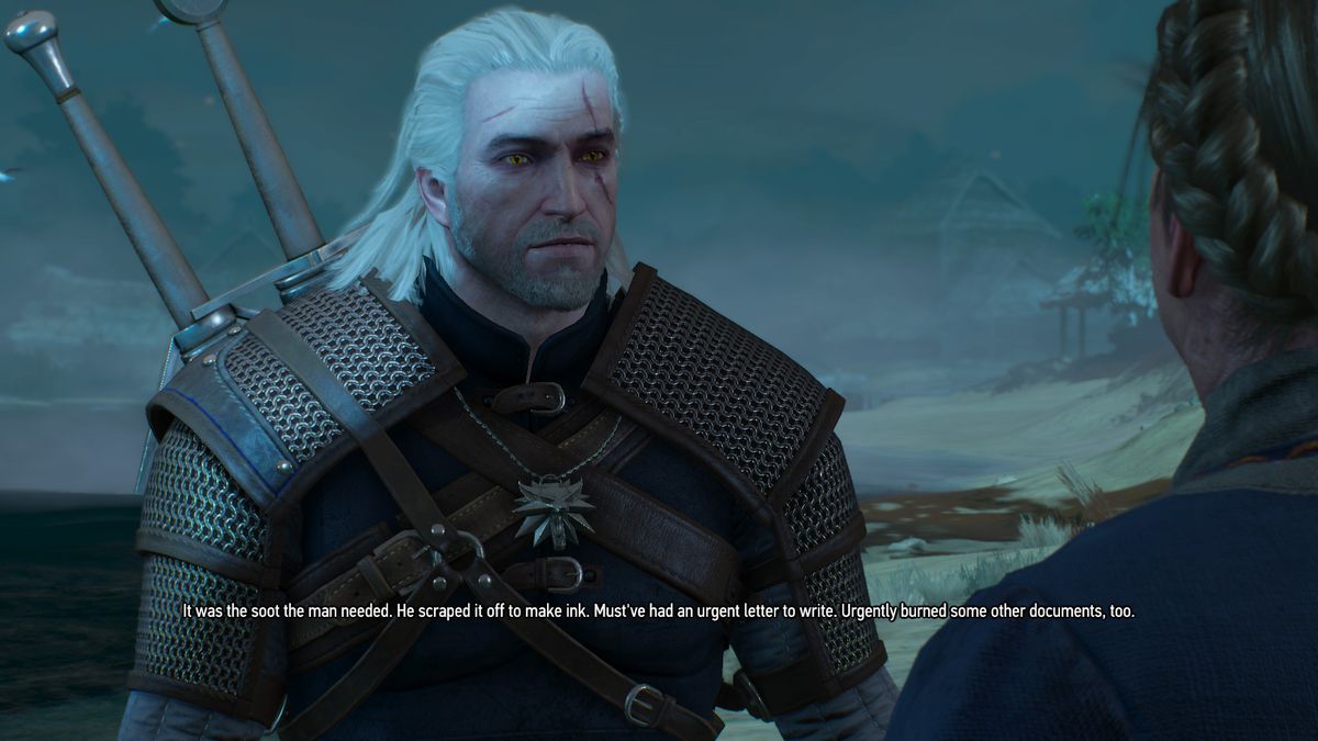 Geralt förklarar att en kastrull 