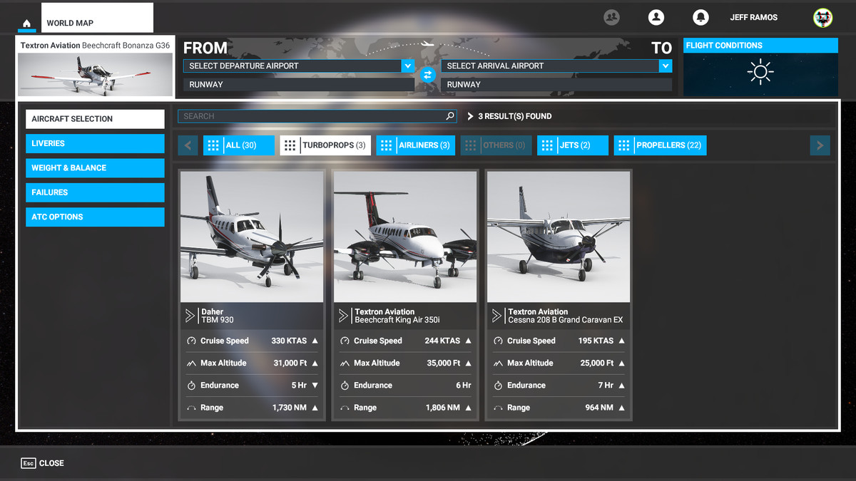 Turboprops i Microsoft Flight Simulator