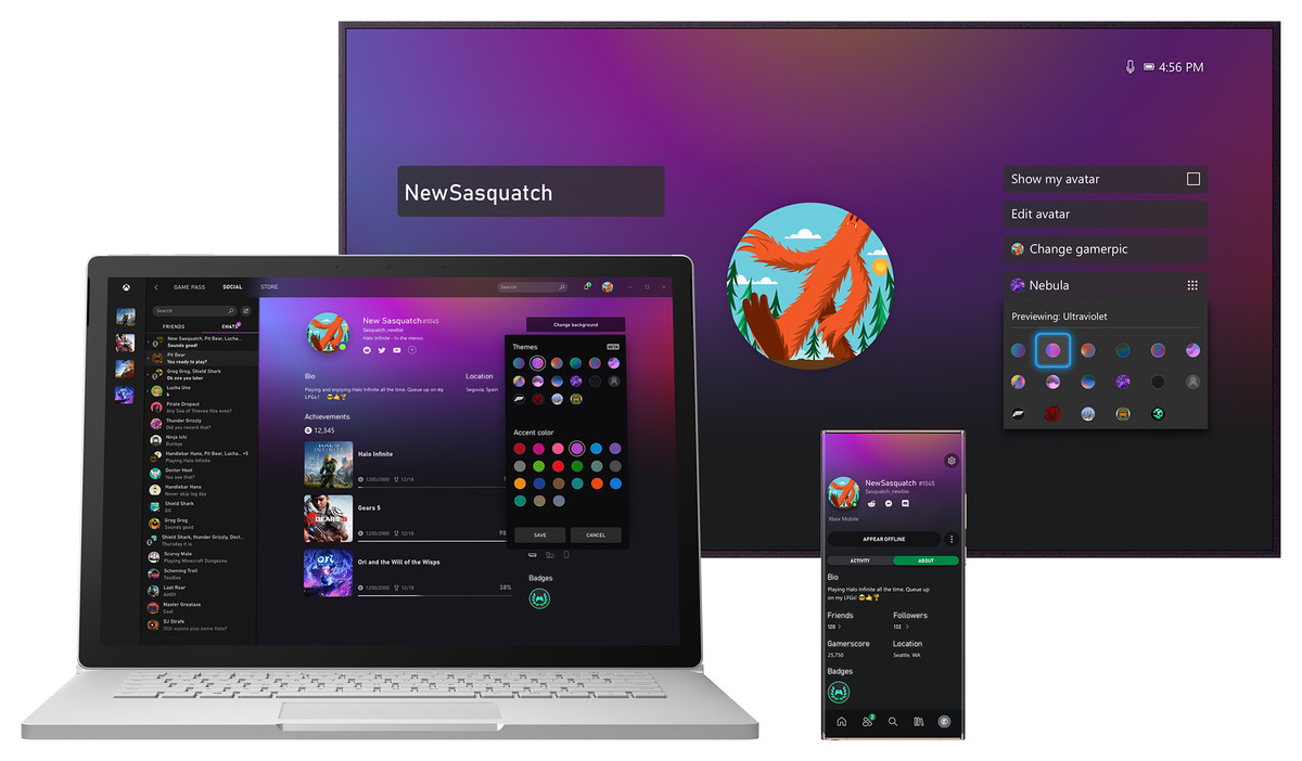 Xbox: s nya sociala användargränssnitt på telefoner, PC och konsol