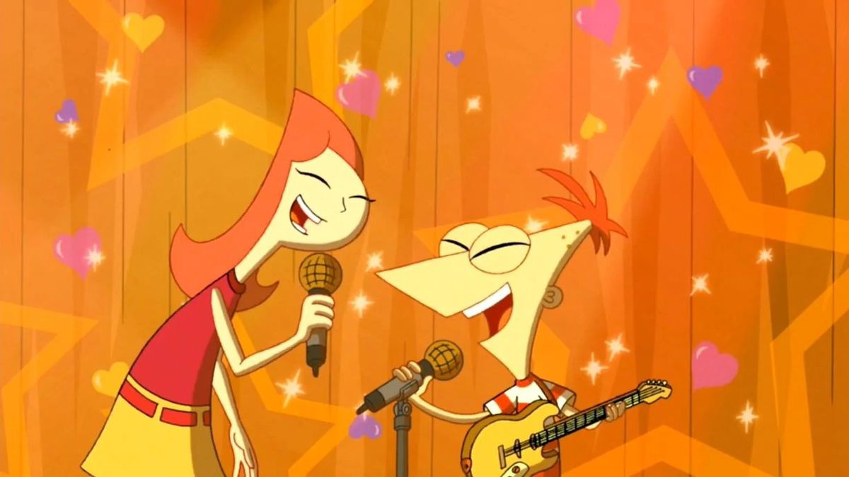candace och phineas sjunger en av showens ikoniska låtar