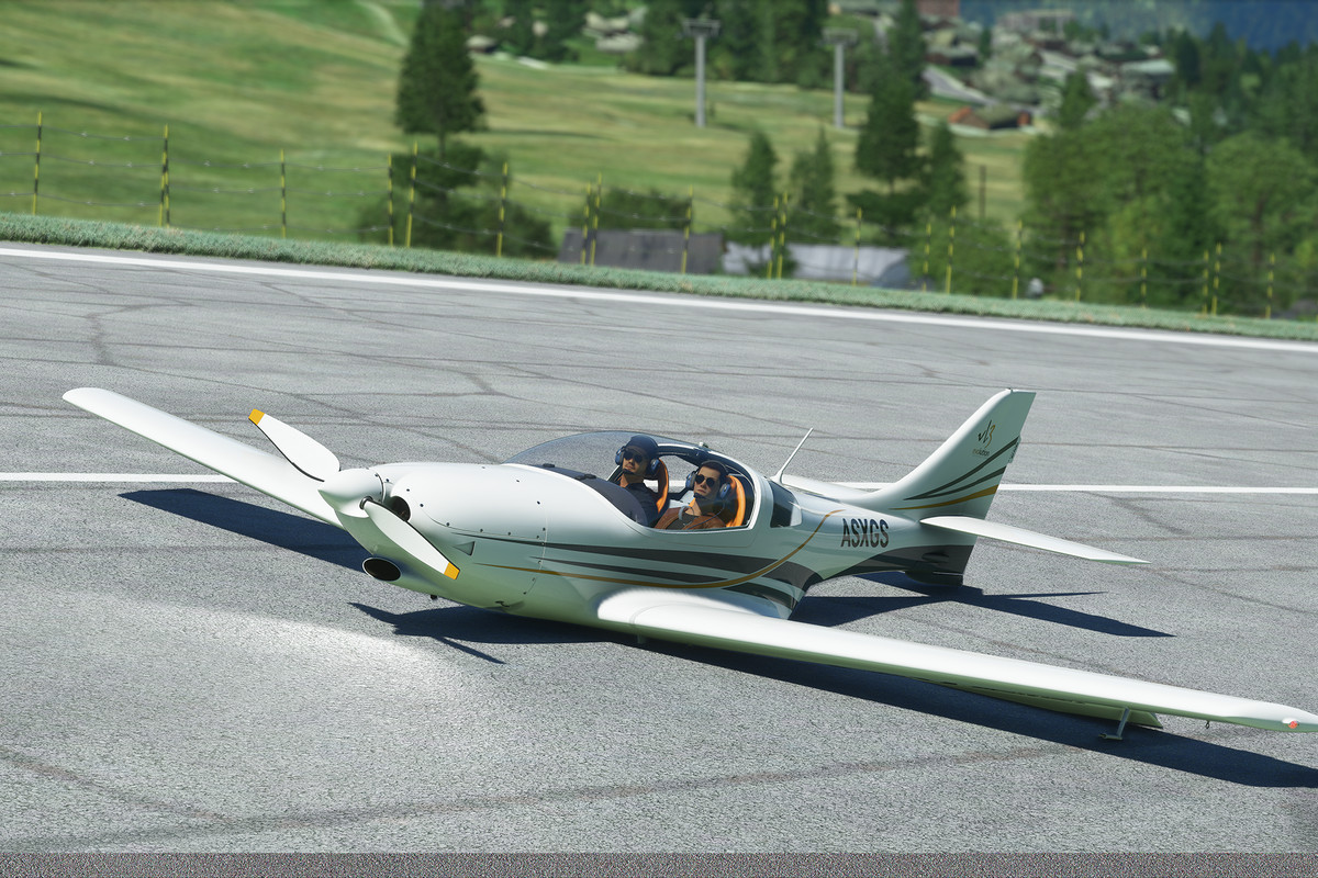 Ett enmotorigt plan landade utan landningsutrustning.