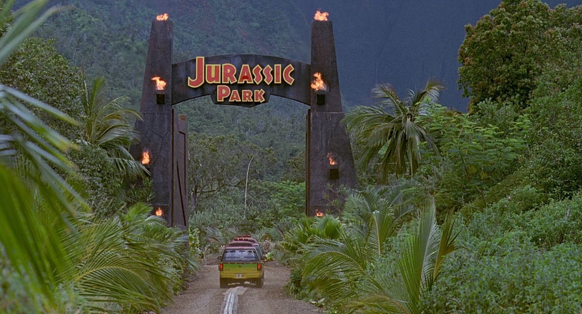 porten vid Jurassic Park