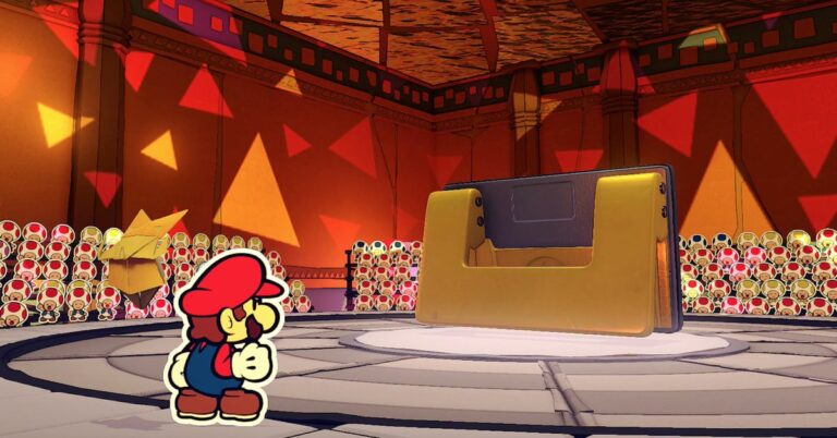 Paper Mario: The Origami King Hole Punch boss kampguide