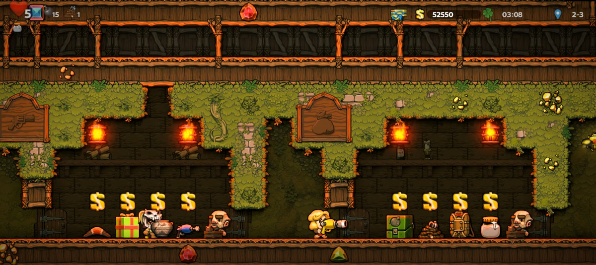 Visar upp den svarta marknaden i Spelunky 2