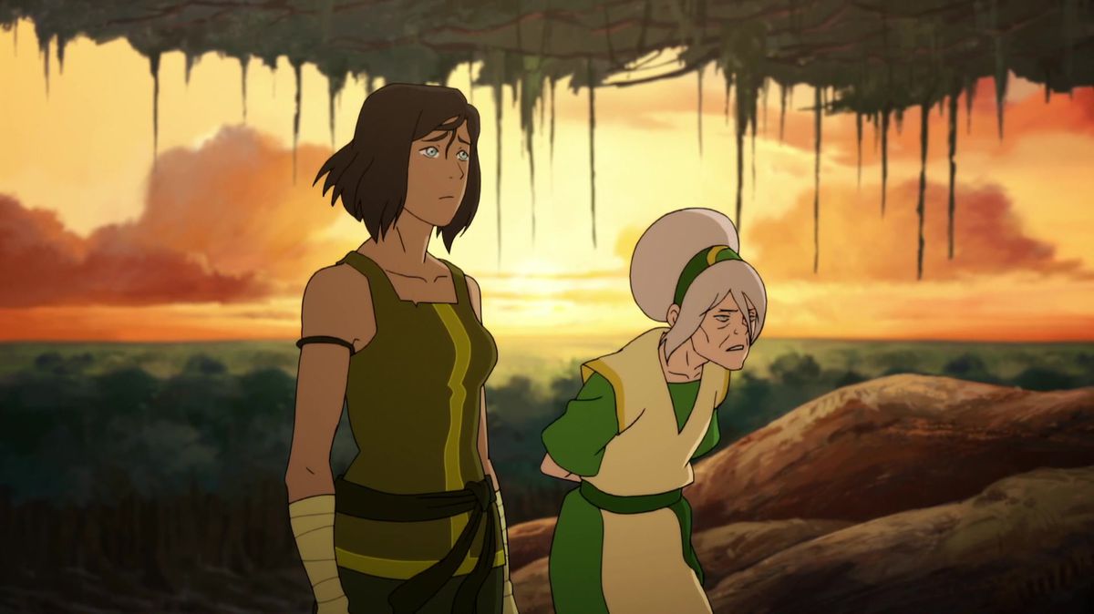 Korra och Toph i The Legend of Korra säsong 4