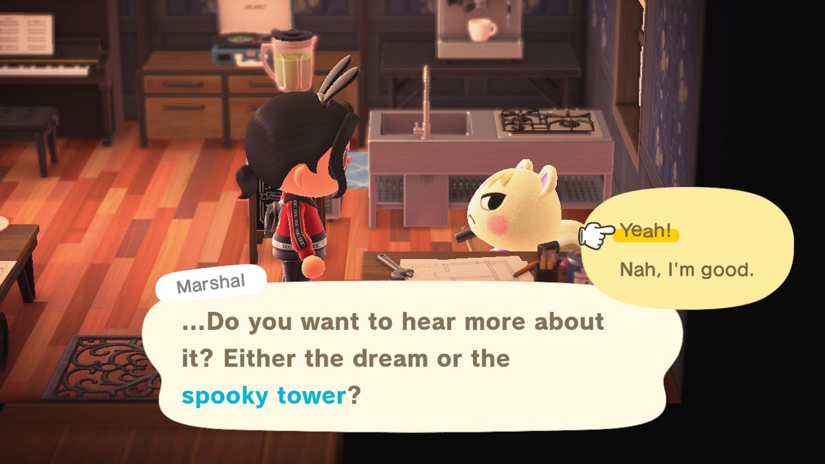 Marshal erbjuder en spelare ett recept på ett Spooky Tower