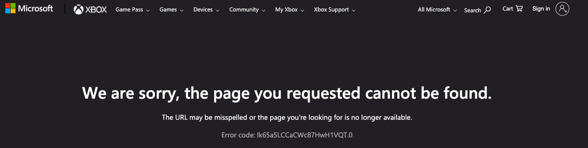 Xbox Series X förbeställningssida på Microsofts officiella webbplats. 