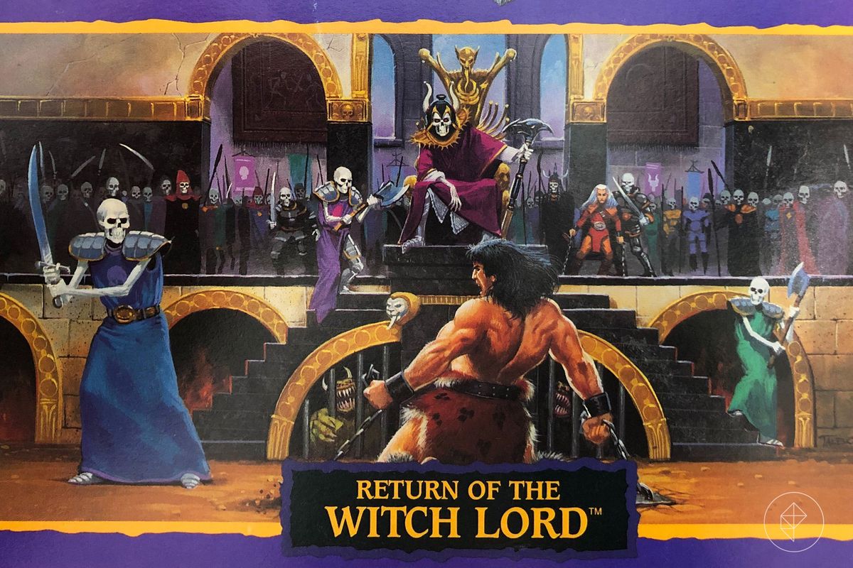 En bild från Quest Book för HeroQuest-expansionen Witch Lord's Return.