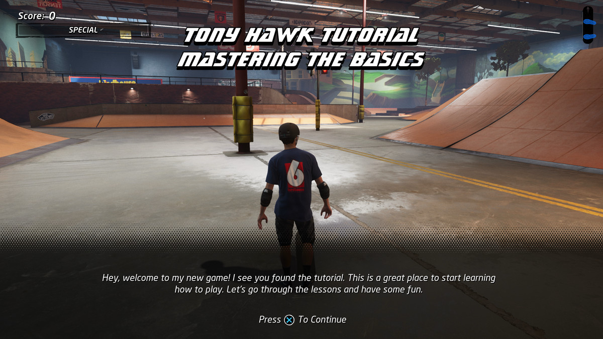 Tony Hawk introducerar tutorial-läget i Tony Hawks Pro Skater 1 och 2