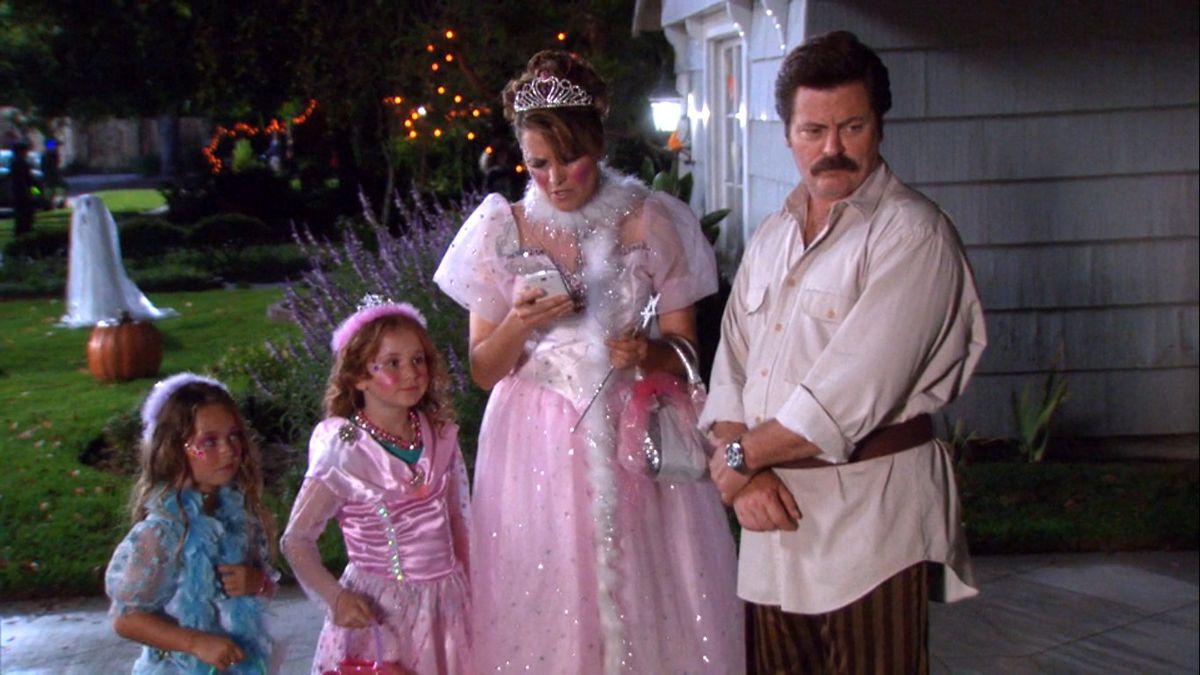 Ron, Tammy och deras barn klädde ut för halloween