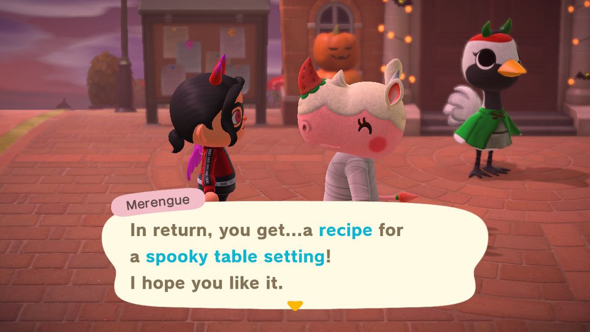 Merengue erbjuder ett Spooky Table Setting-recept till spelaren