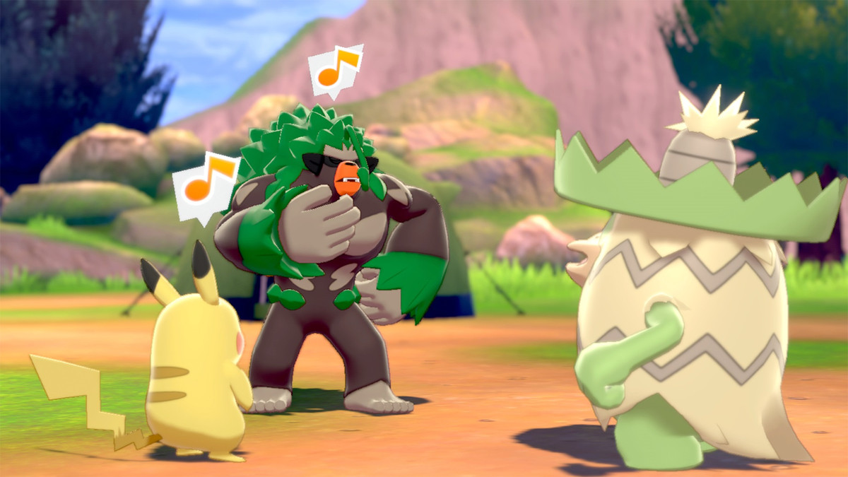 Pokémon-gänget som hänger och sjunger