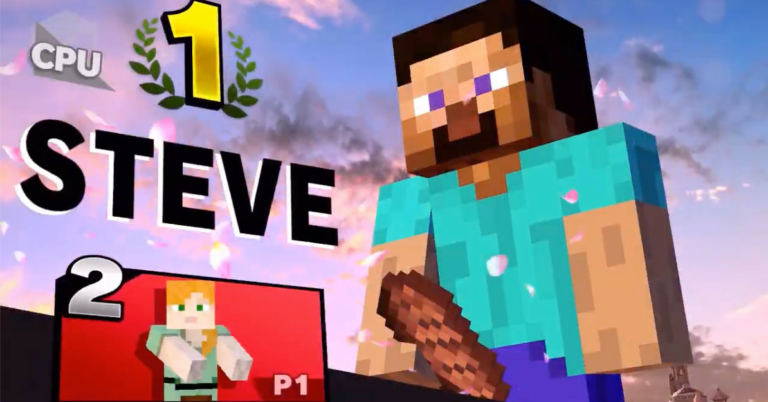 Smash Bros. lappar ut Minecraft Steves kött